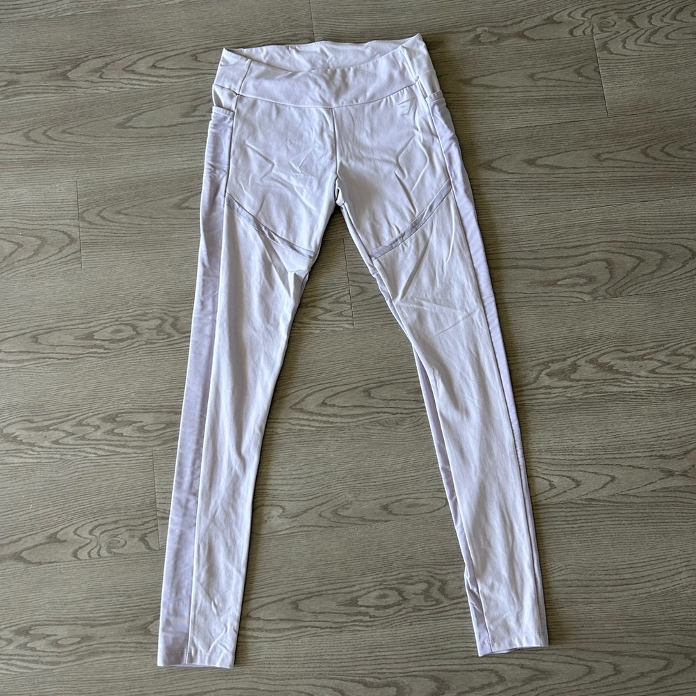 Gymshark Purple Leggings w/ Pockets and Mesh Detailing